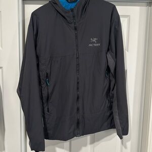 Arc'teryx Charcoal Black Hooded Jacket Men Size L